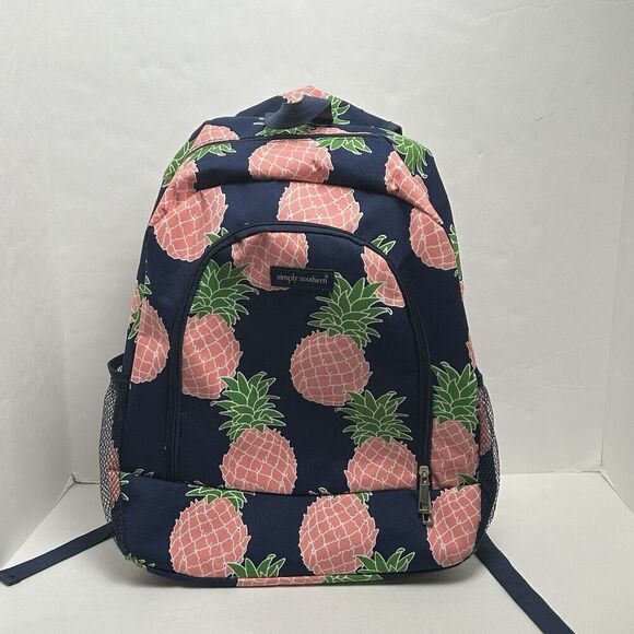 Simply Southern Backpack In retired navy blue pineapple pattern! - Picture 1 of 4
